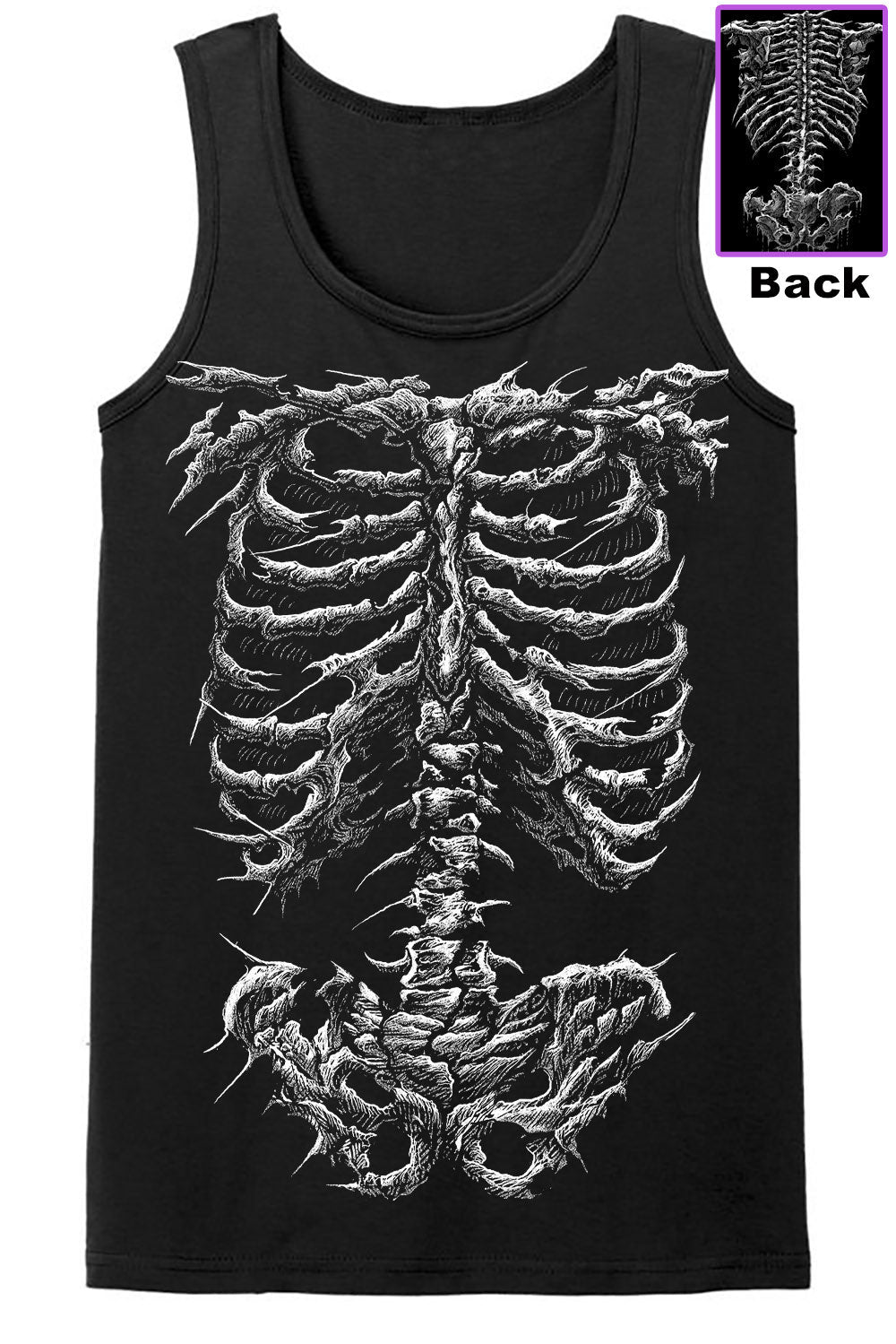 mens emo ribcage top