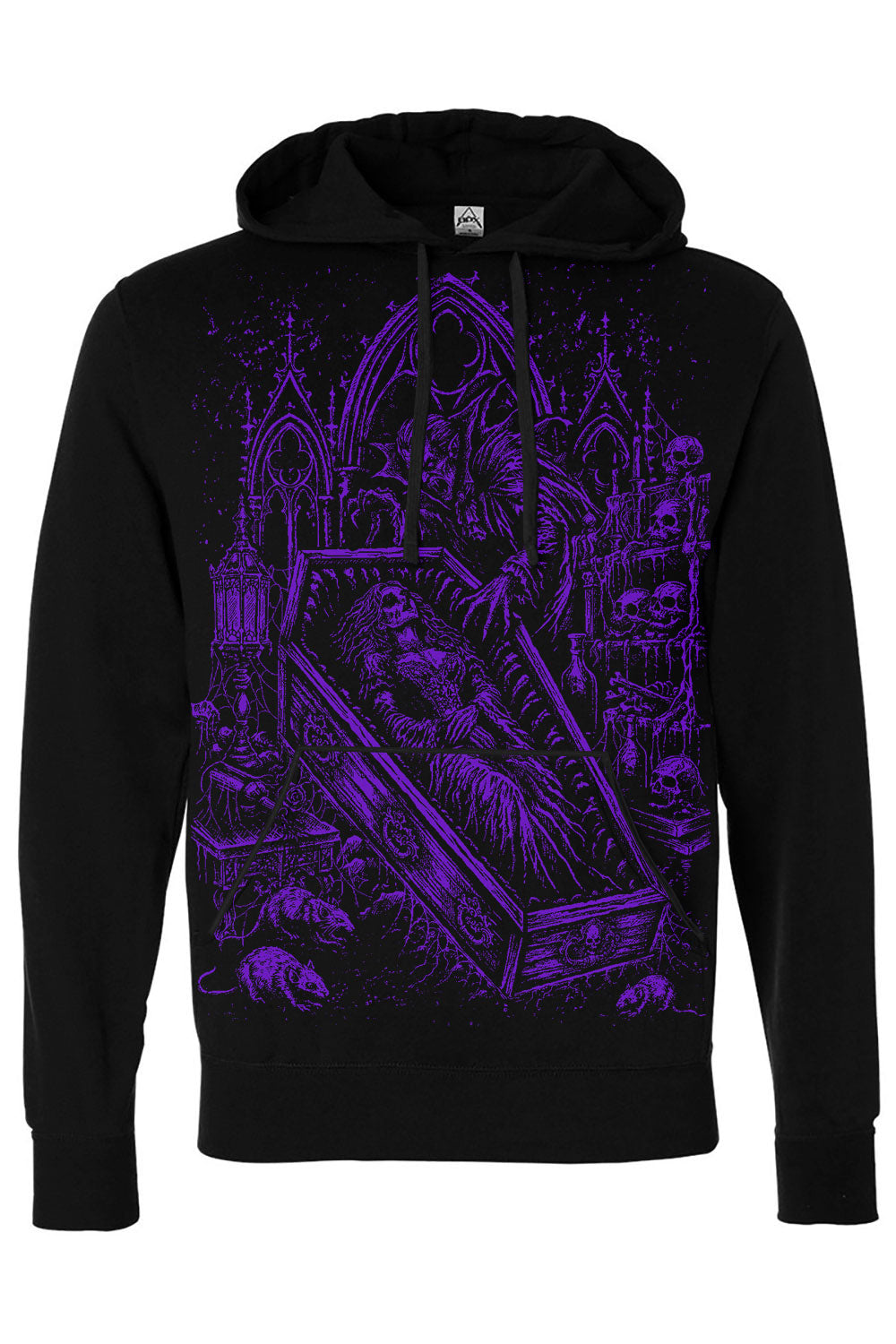 Goth fashion dracula and bride vampire pullover hoodie