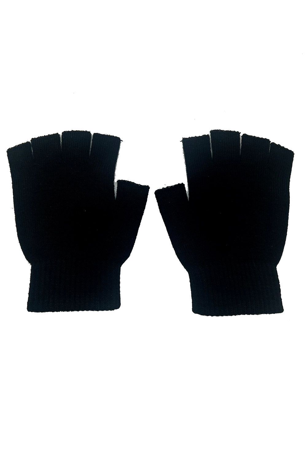 knitted fingerless punk gloves