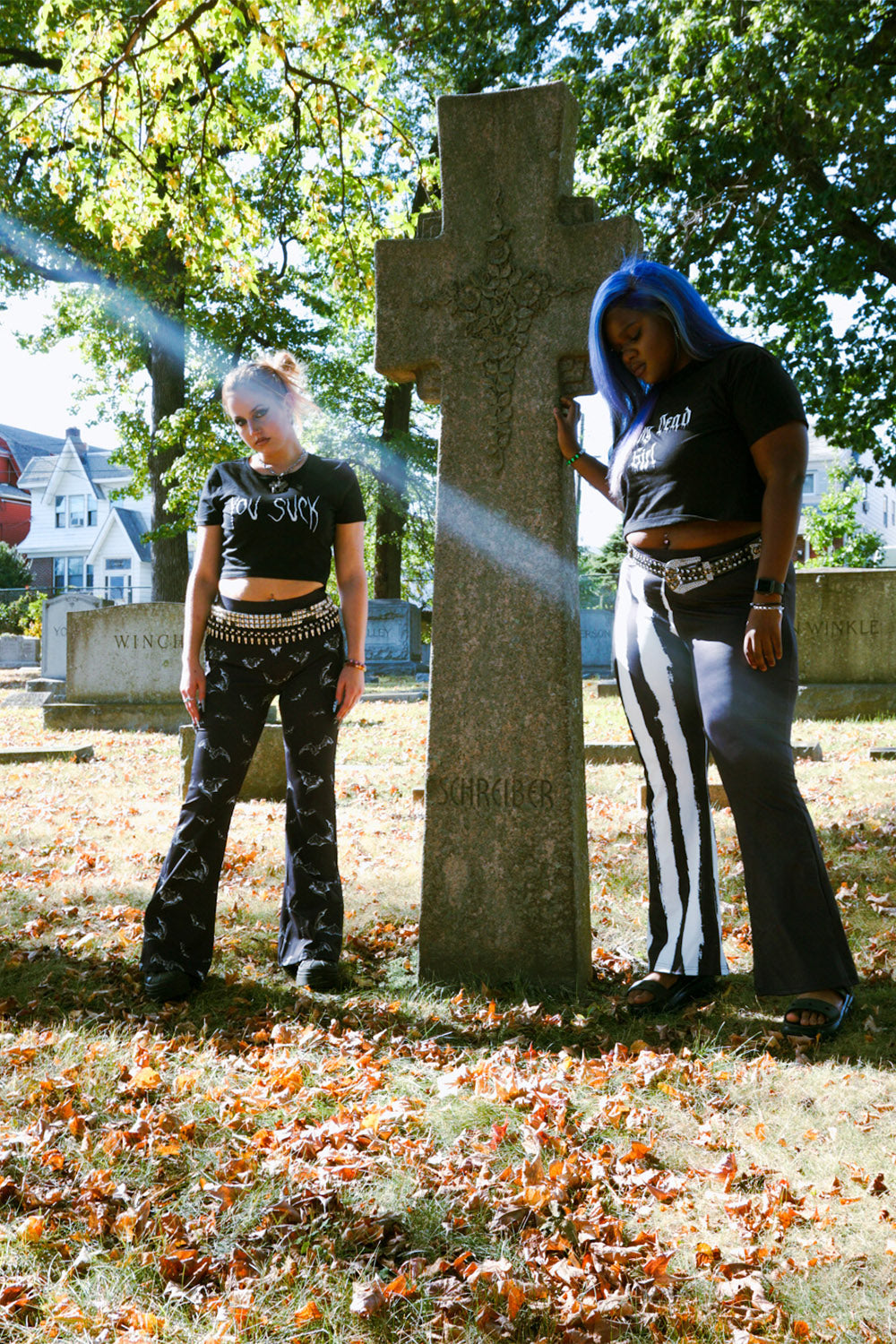 emo  high waisted flared pants with pockets