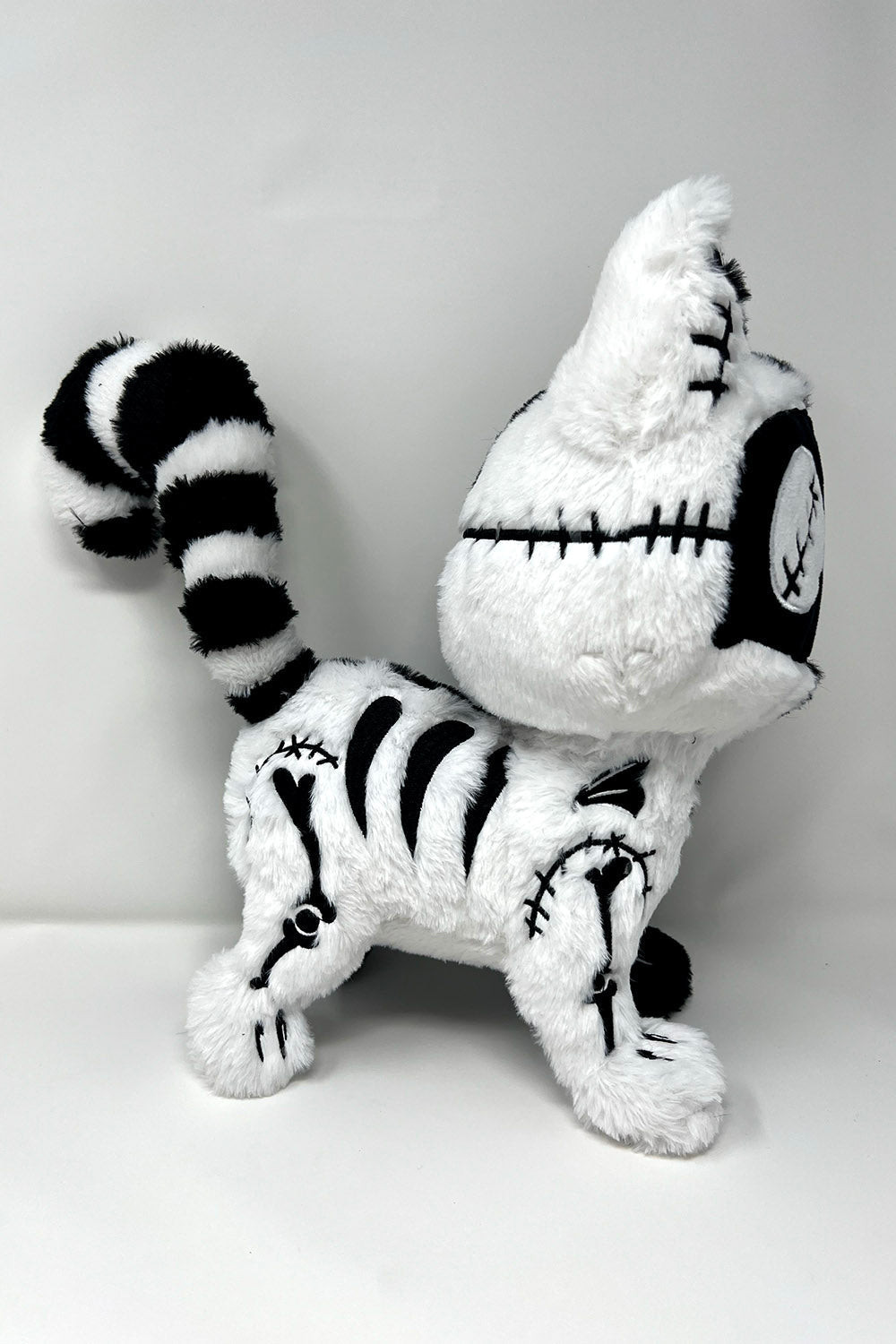 gothic skeleton cat plushie