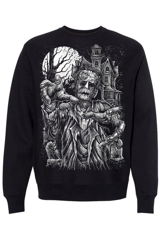 gothic halloween frankenstein's monster sweatshirt