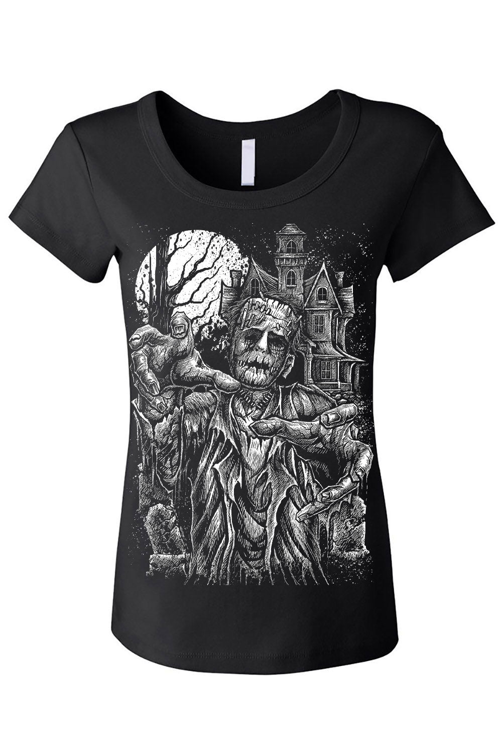 womens frankenstein's monster shirt