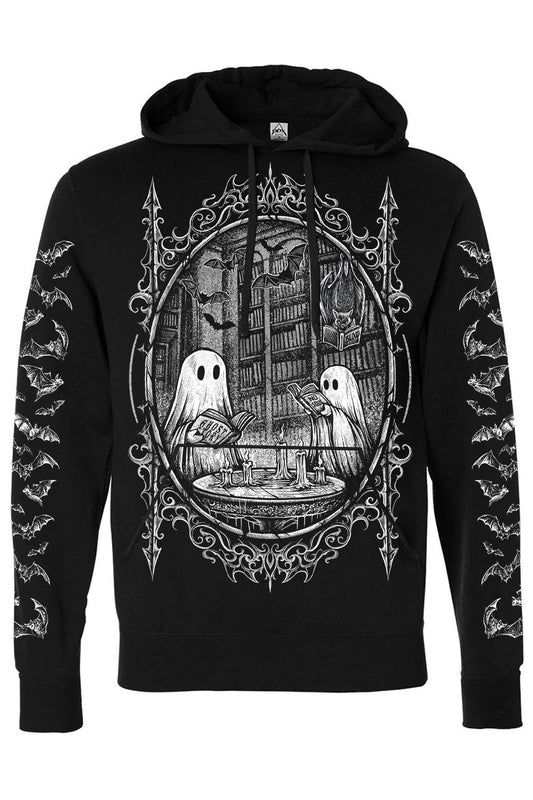 ghost hoodie with bat sleeves