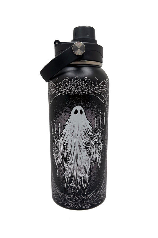 goth ghost water bottle