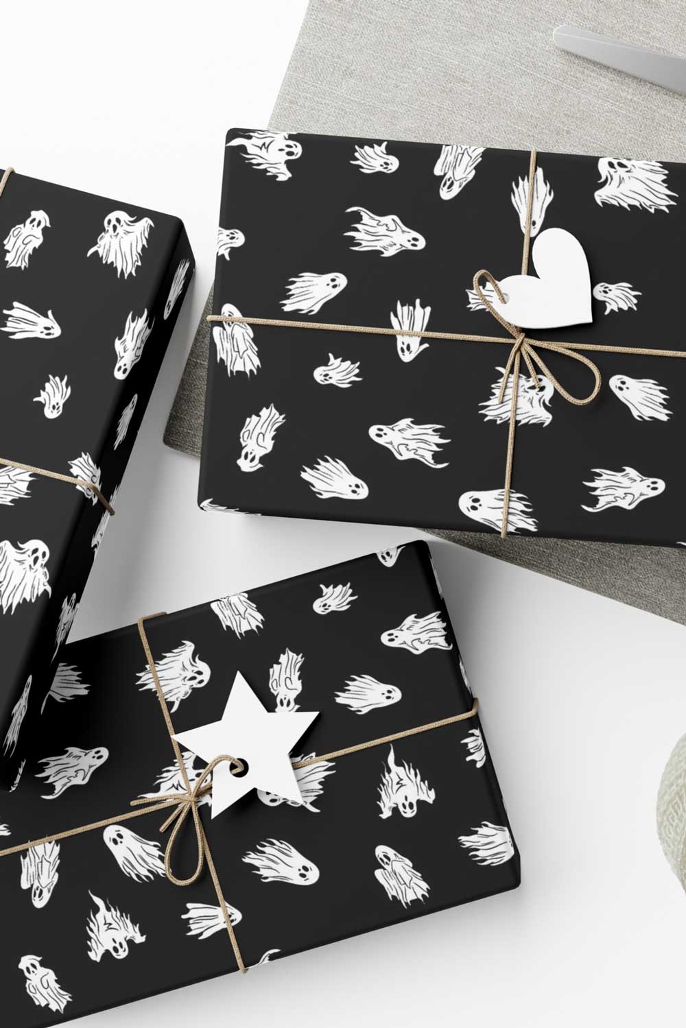 halloween gothic wrapping paper