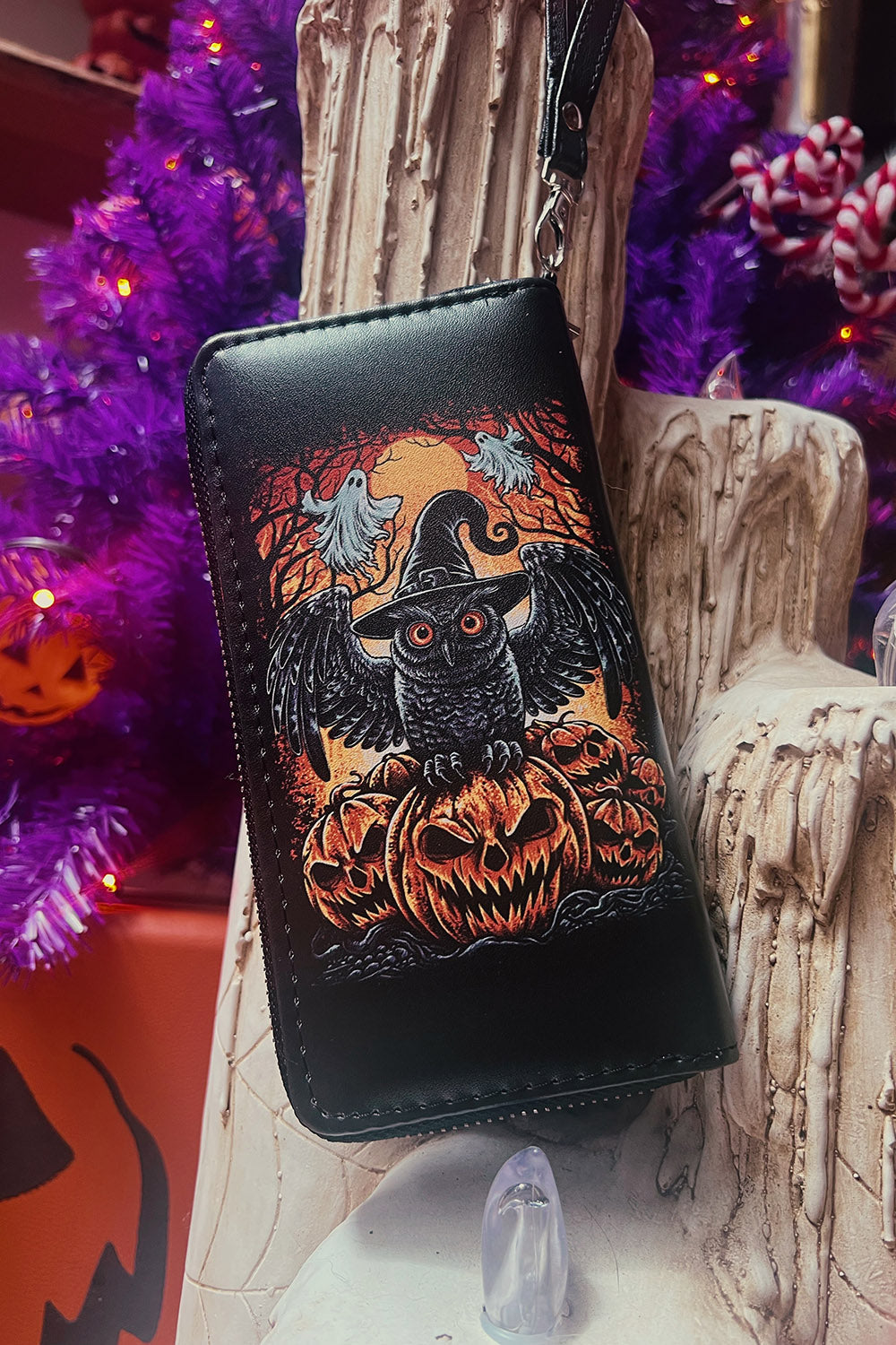 jack-o-lantern gothic wallet