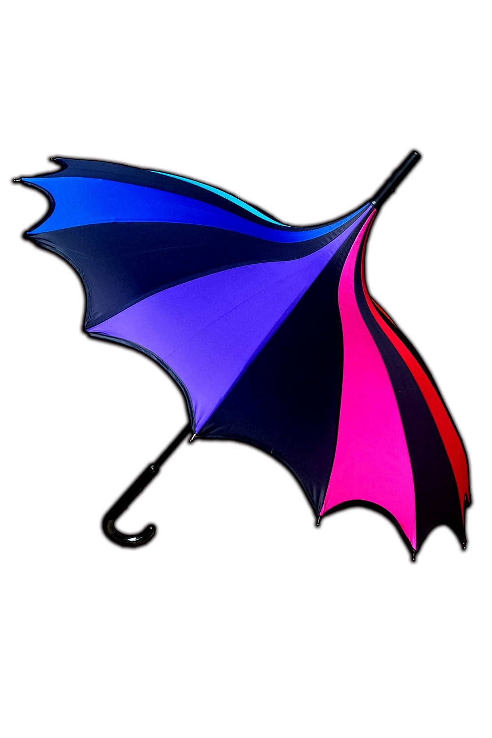 goth rainbow batwing umbrella