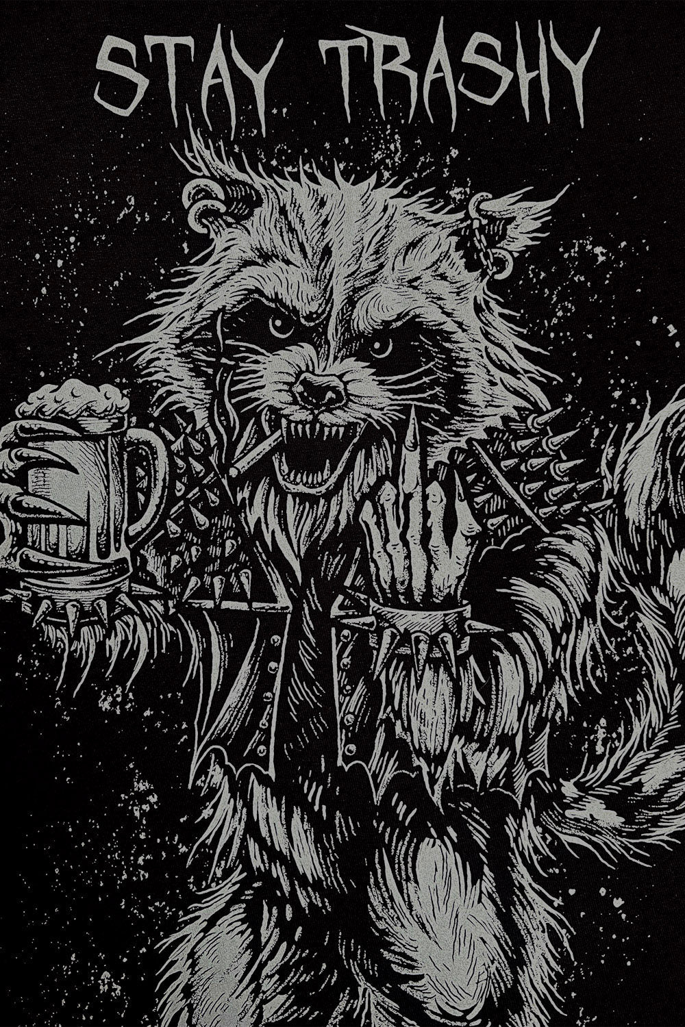 funny dark humor raccoon meme hoodie jacket 