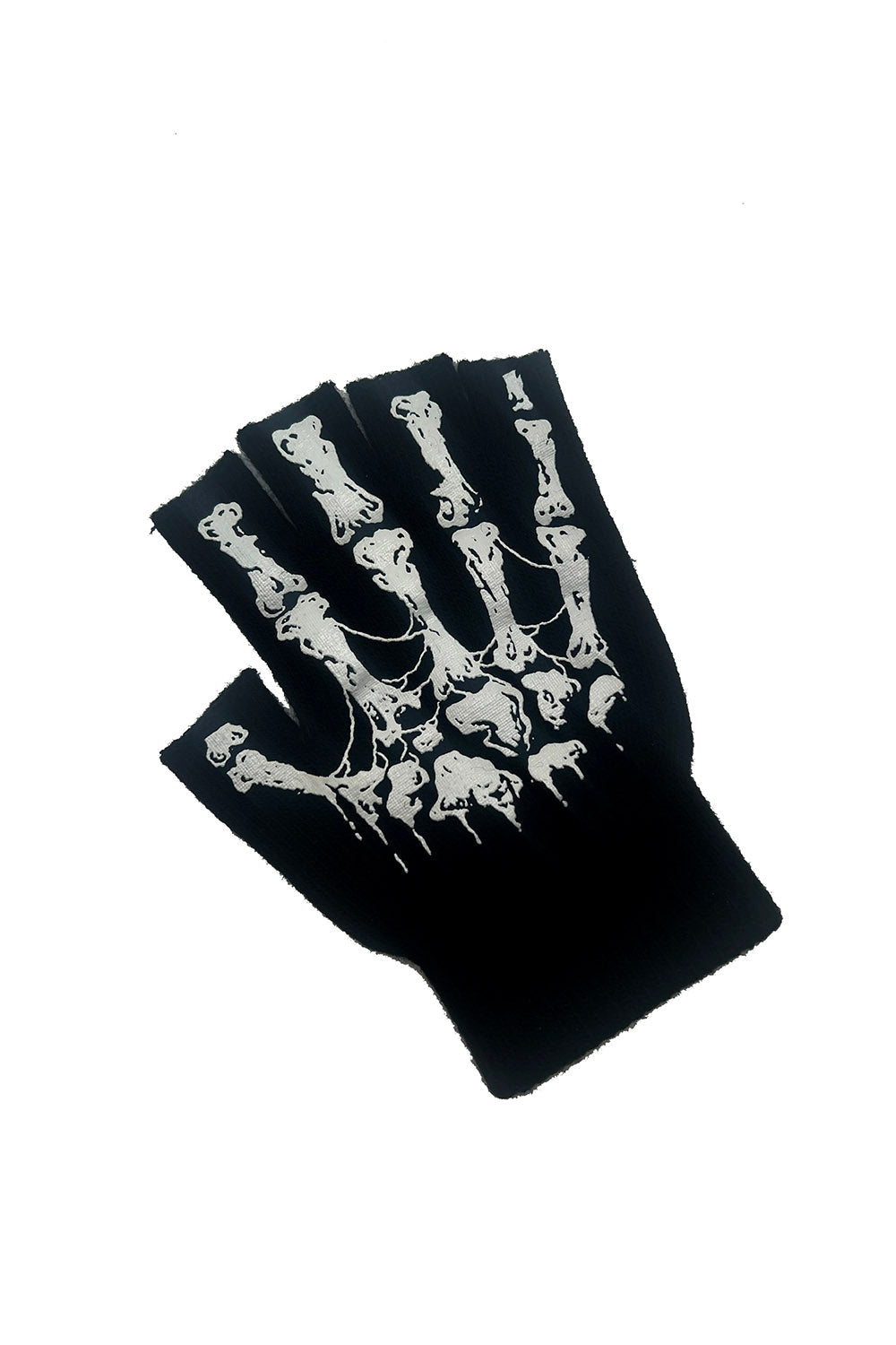 distressed skeleton gloves