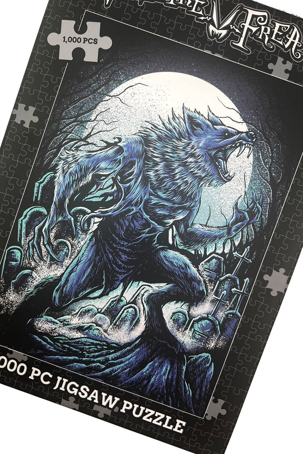 spooky wolf and moon puzzle