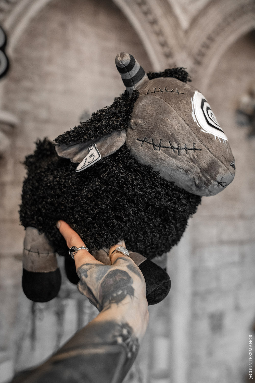 gothic plush lamb stuffed animal