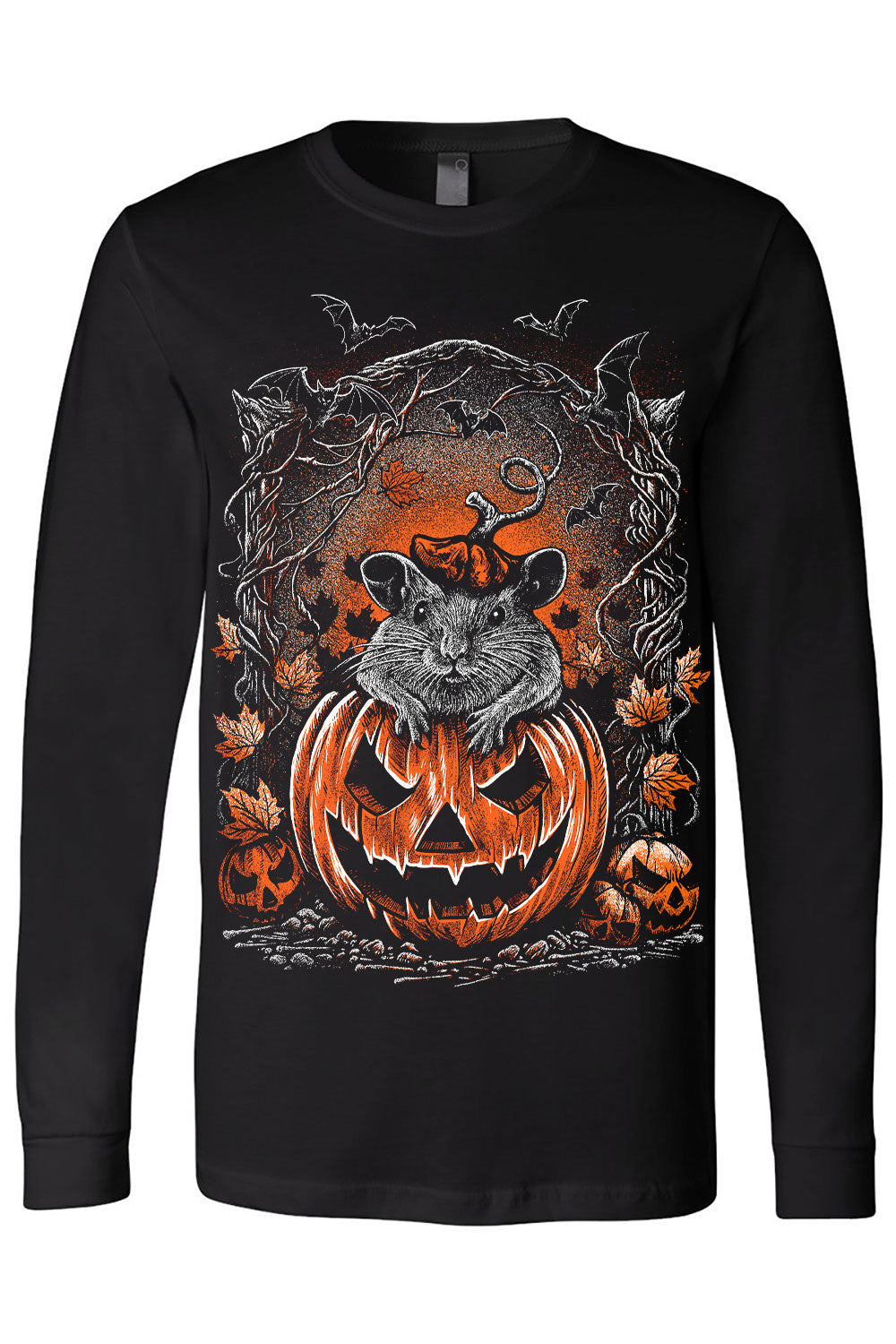 retro goth halloween long sleeve shirt