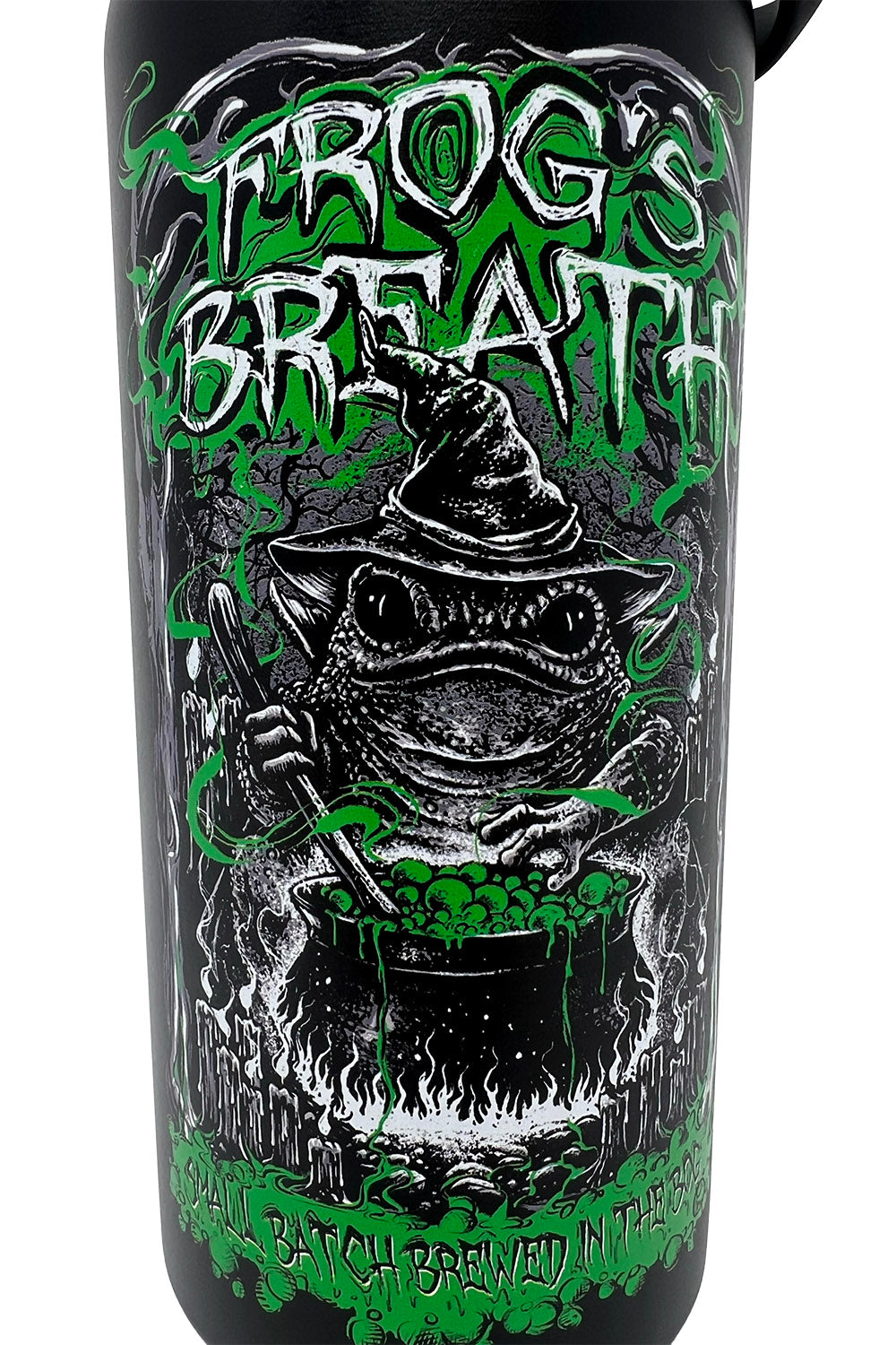 witch toad stainless steel water bottle with a handle lid