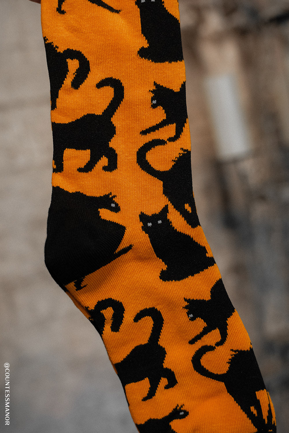 womens halloween cat pattern sock