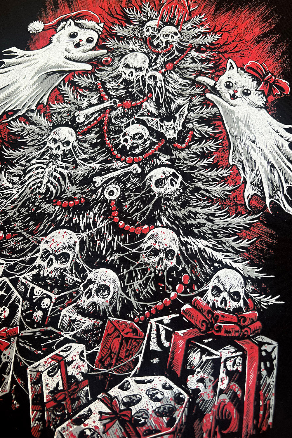 emo xmas cat hoodie jacket