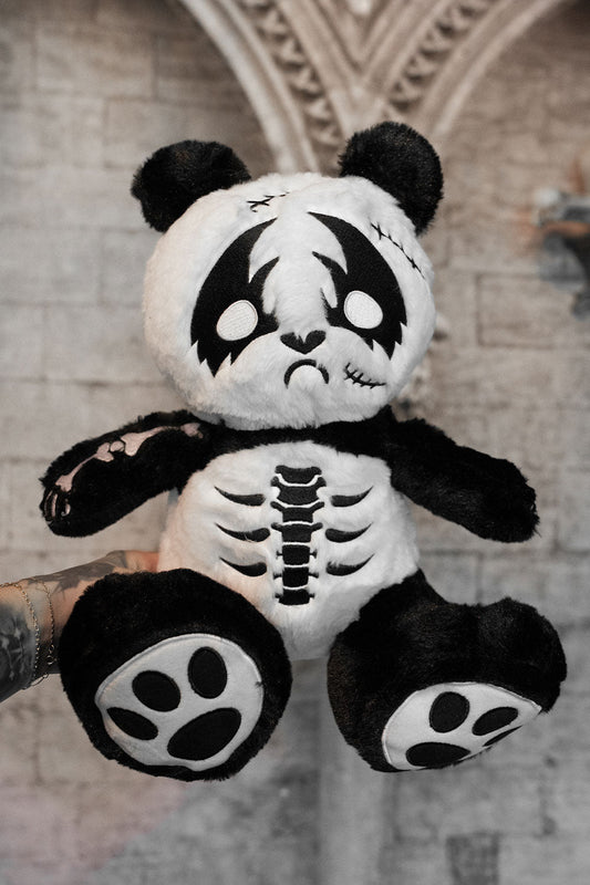 stitched heavy metal panda plushie