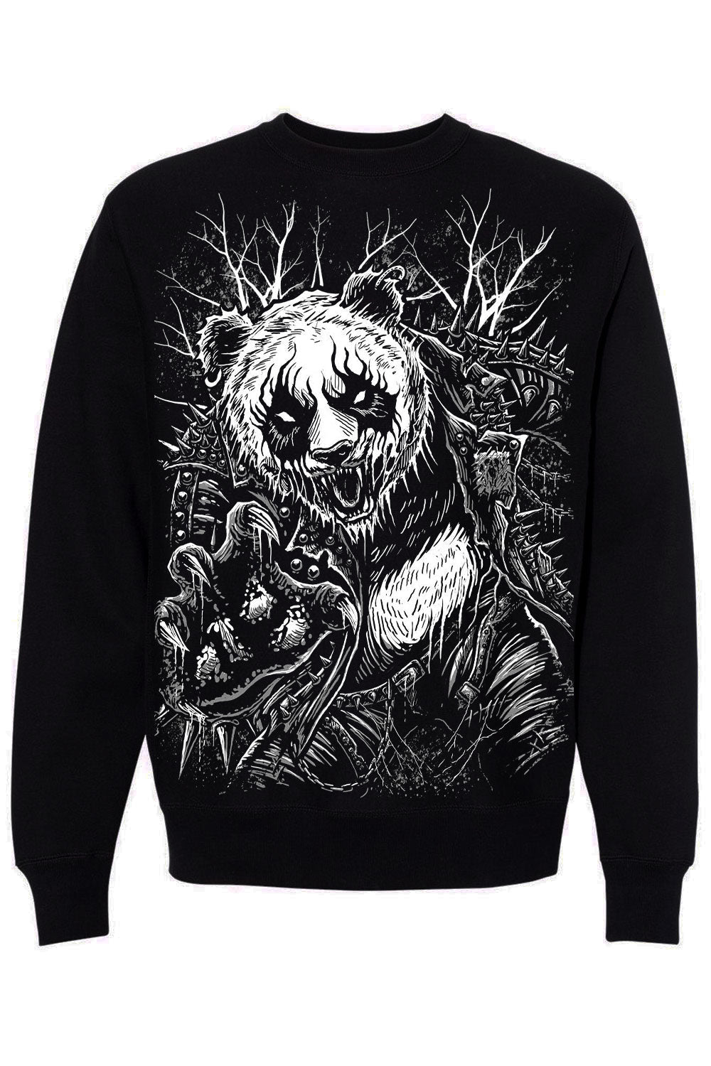 heavy metal punk panda bear sweater