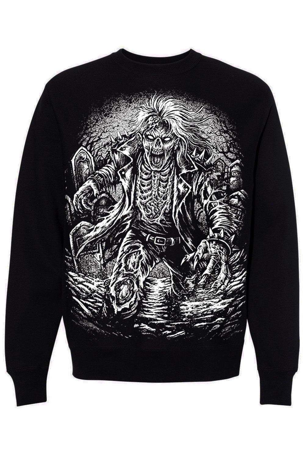 punk zomble horror sweatshirt