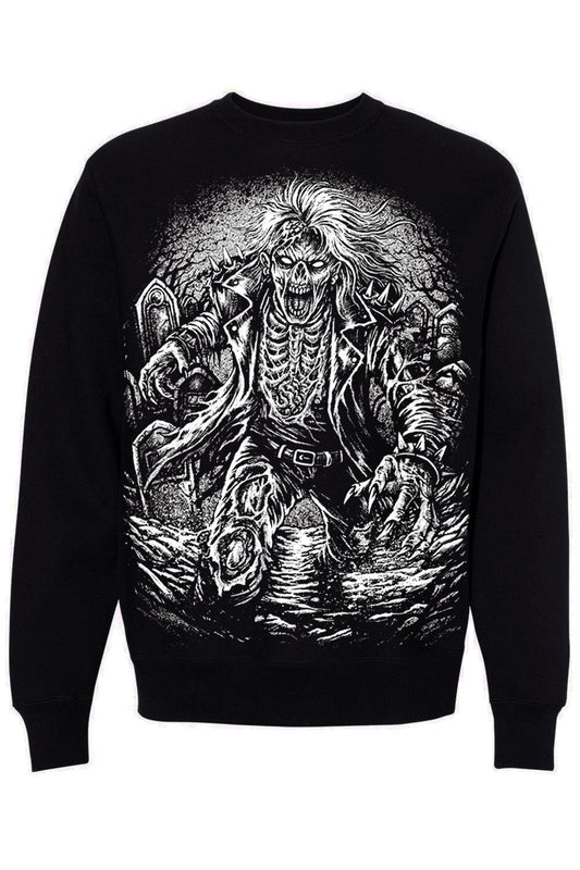 punk zomble horror sweatshirt