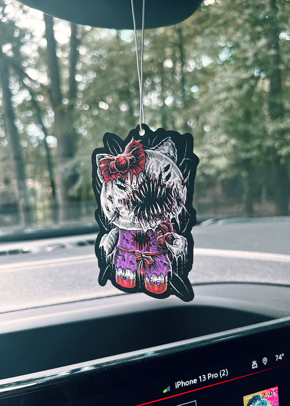 goth cat car air freshener