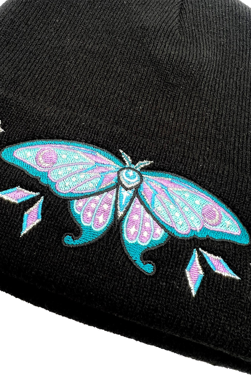 kawaii goth moth beanie hat 
