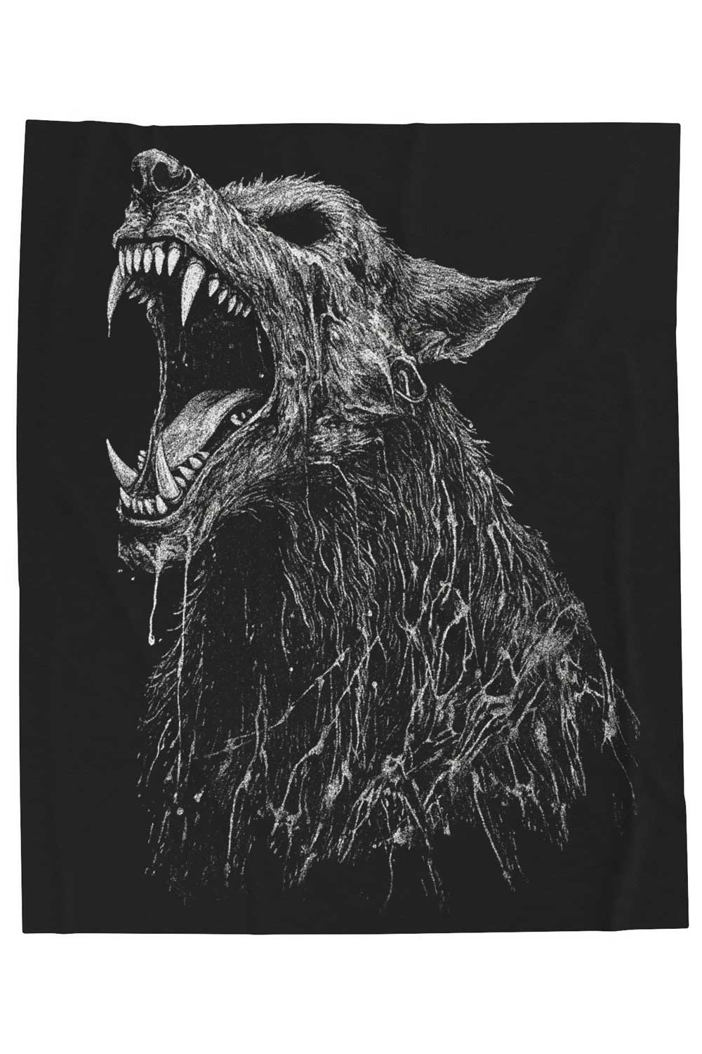 gothic werewolf throw blanket