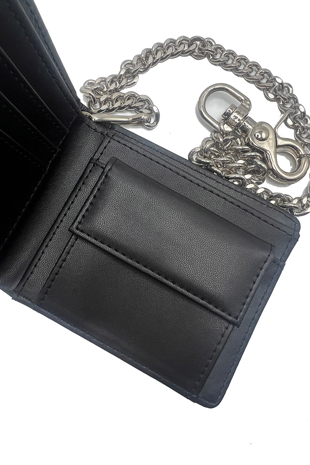 gothic mens wallet with attached built-in coin purse