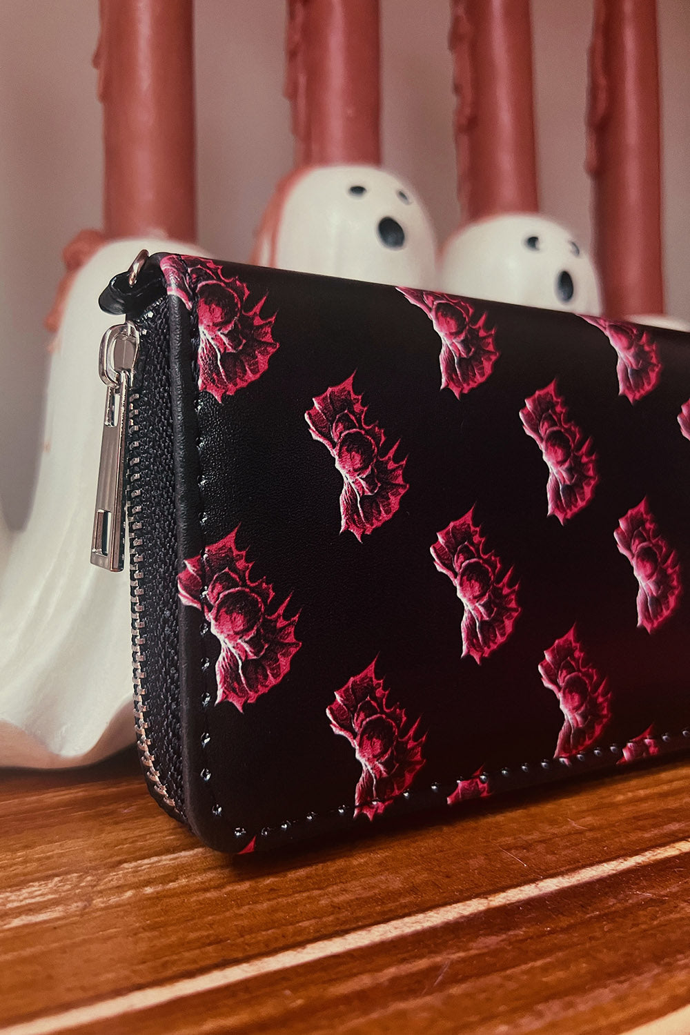 kawaii gothic long wallet with coin purse