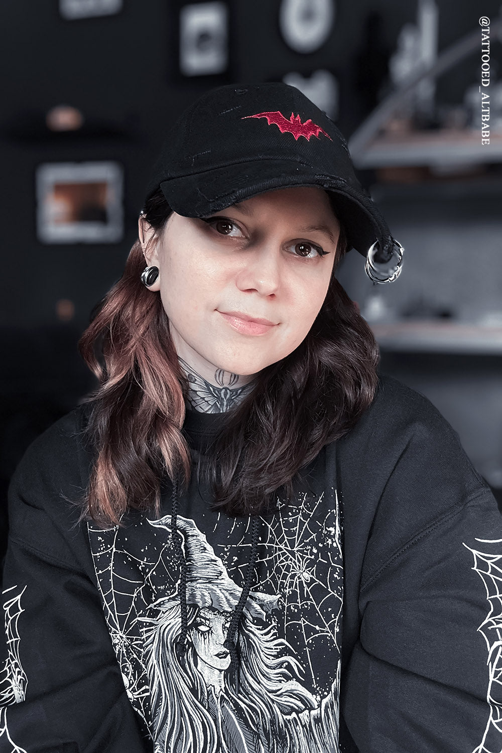 gothic hat with embroidered hat