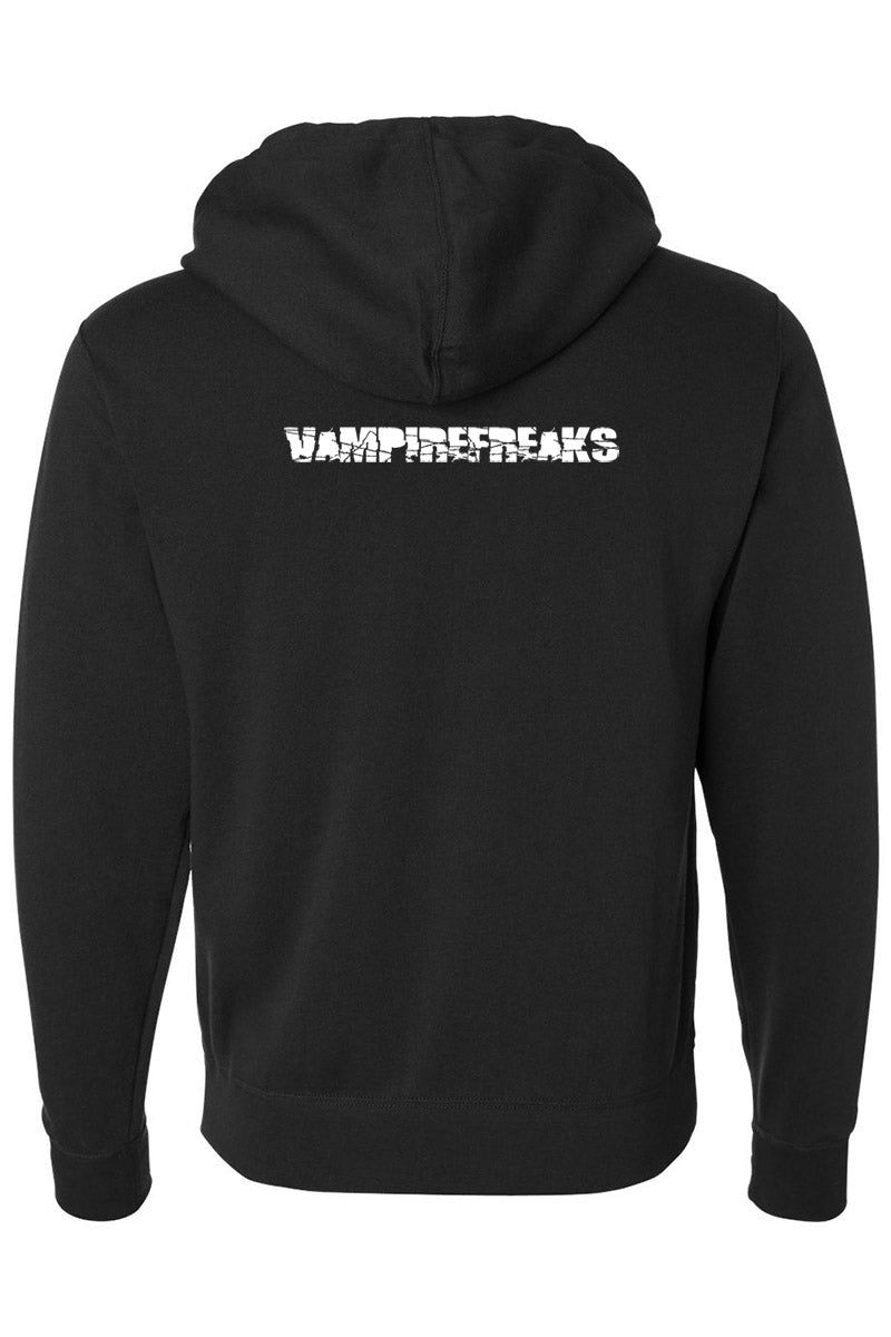 vampire goth hoodie with vampirefreaks logo