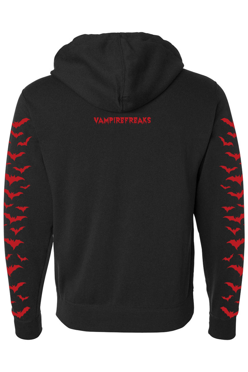 emo  v-day bat hoodie with back vampirefreaks branding 