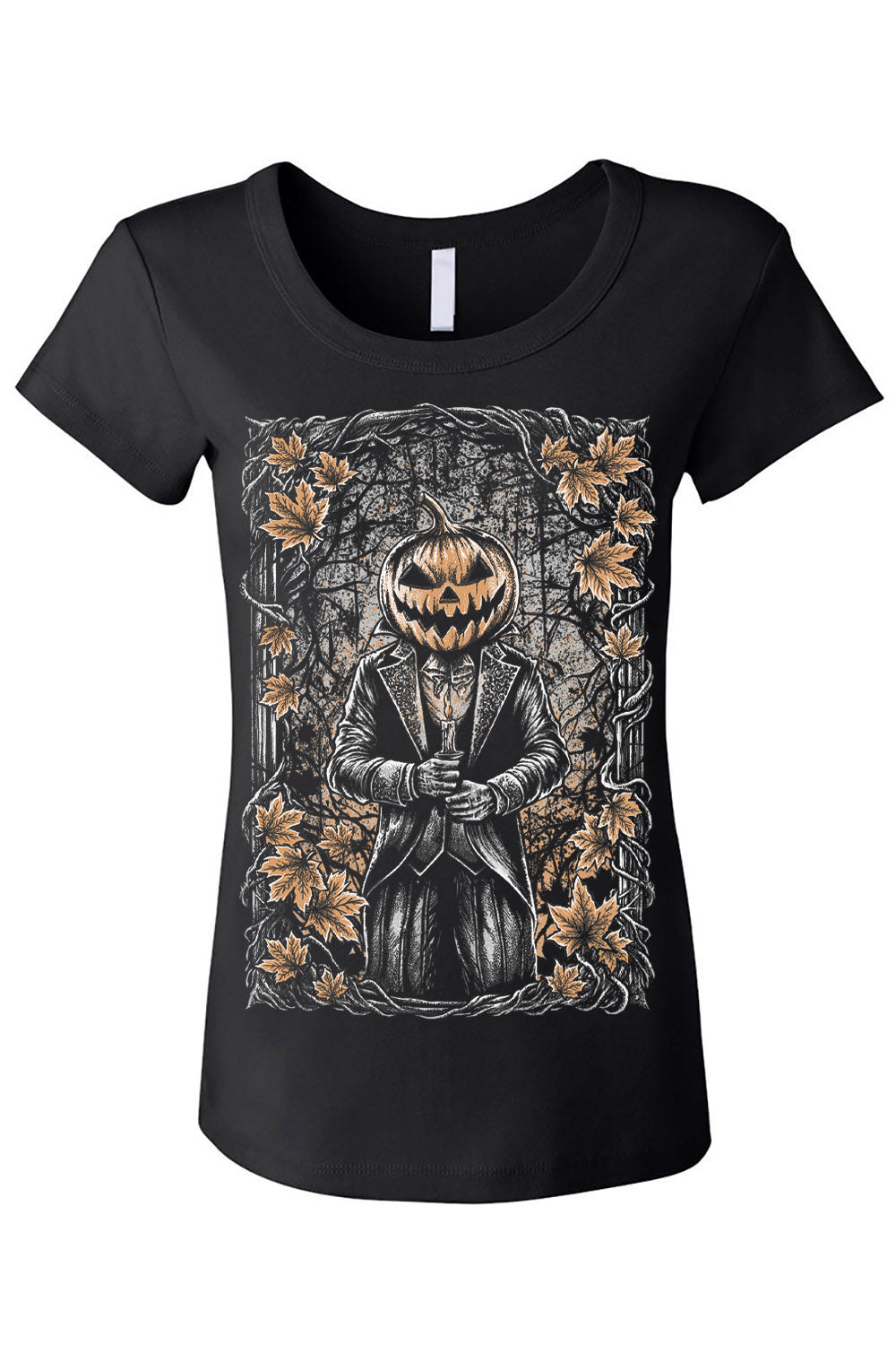 t-shirt of gentleman with a pumpkin head