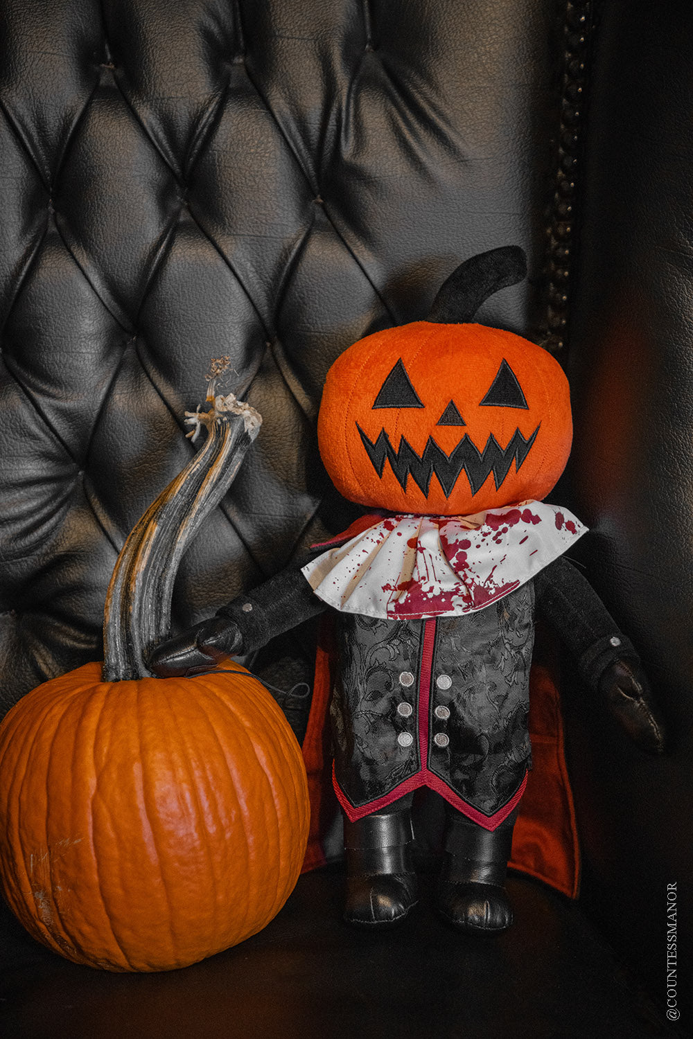 jack-o-lantern pumpkin head plushie