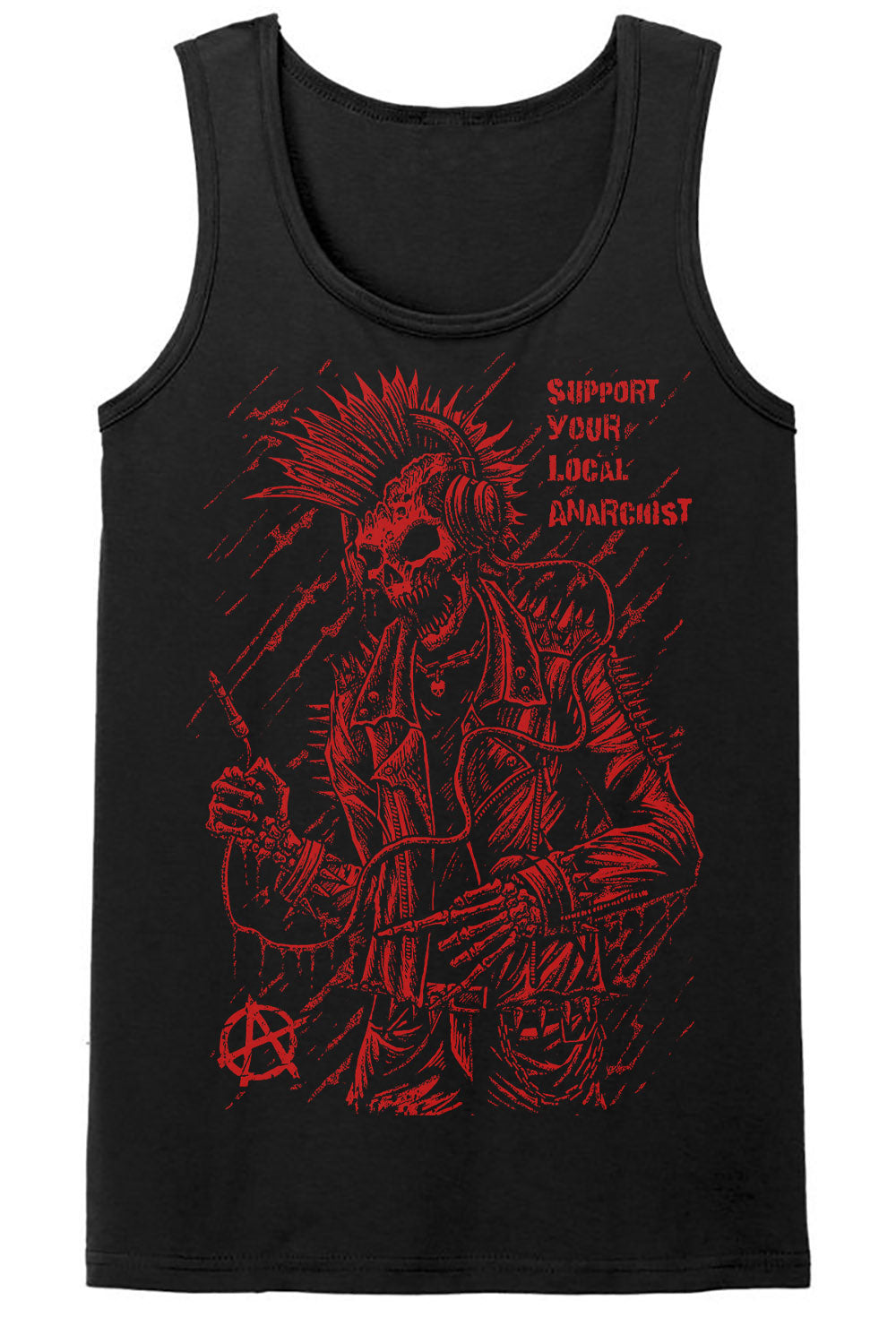 black and red punk clothes