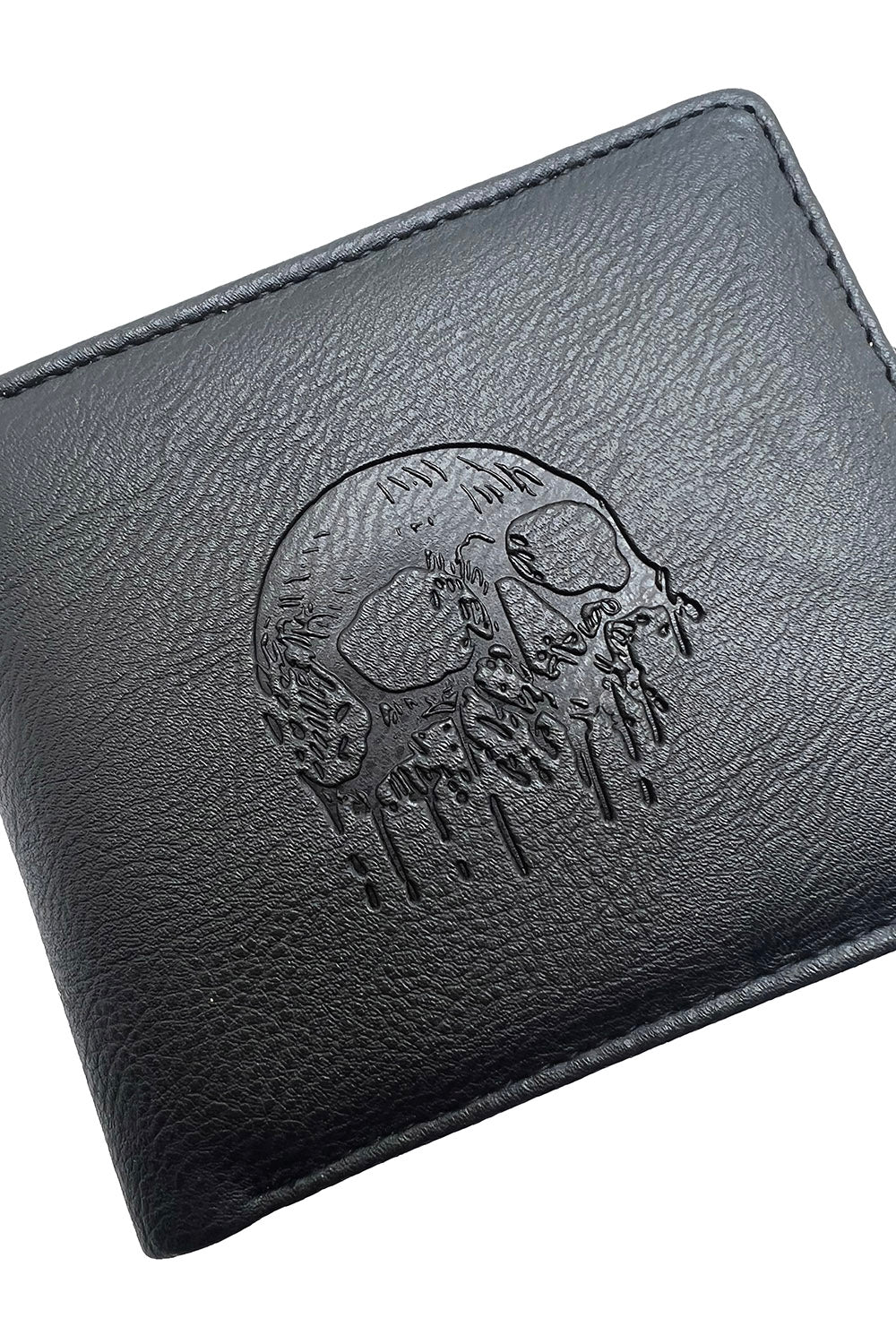 engraved skull wallet