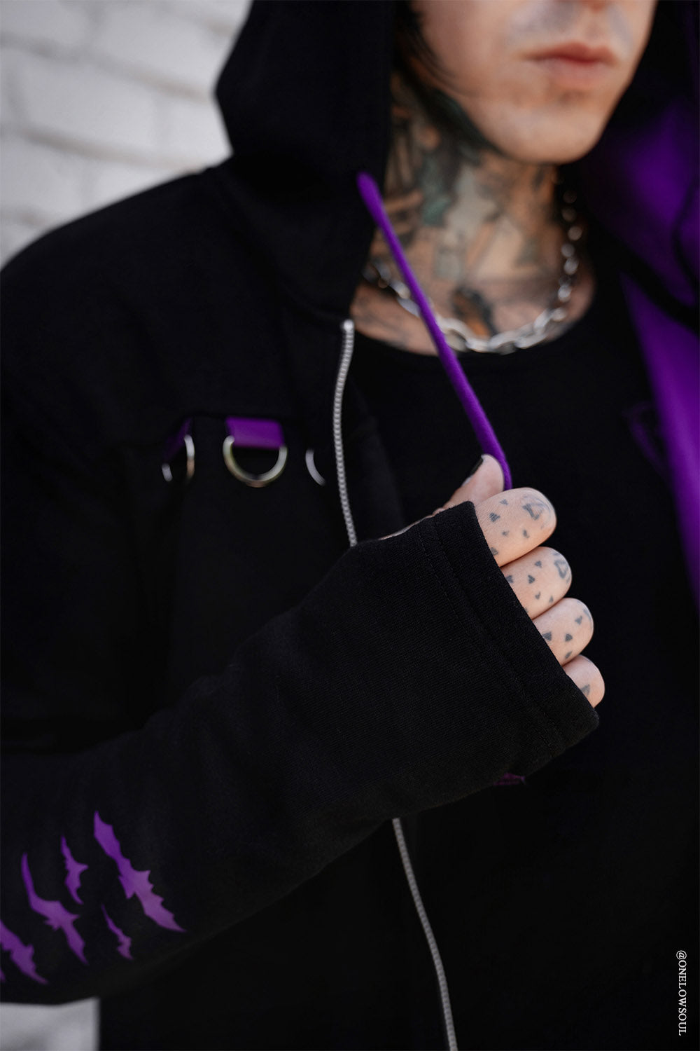 mens oversized gothic hoodie with large hood 