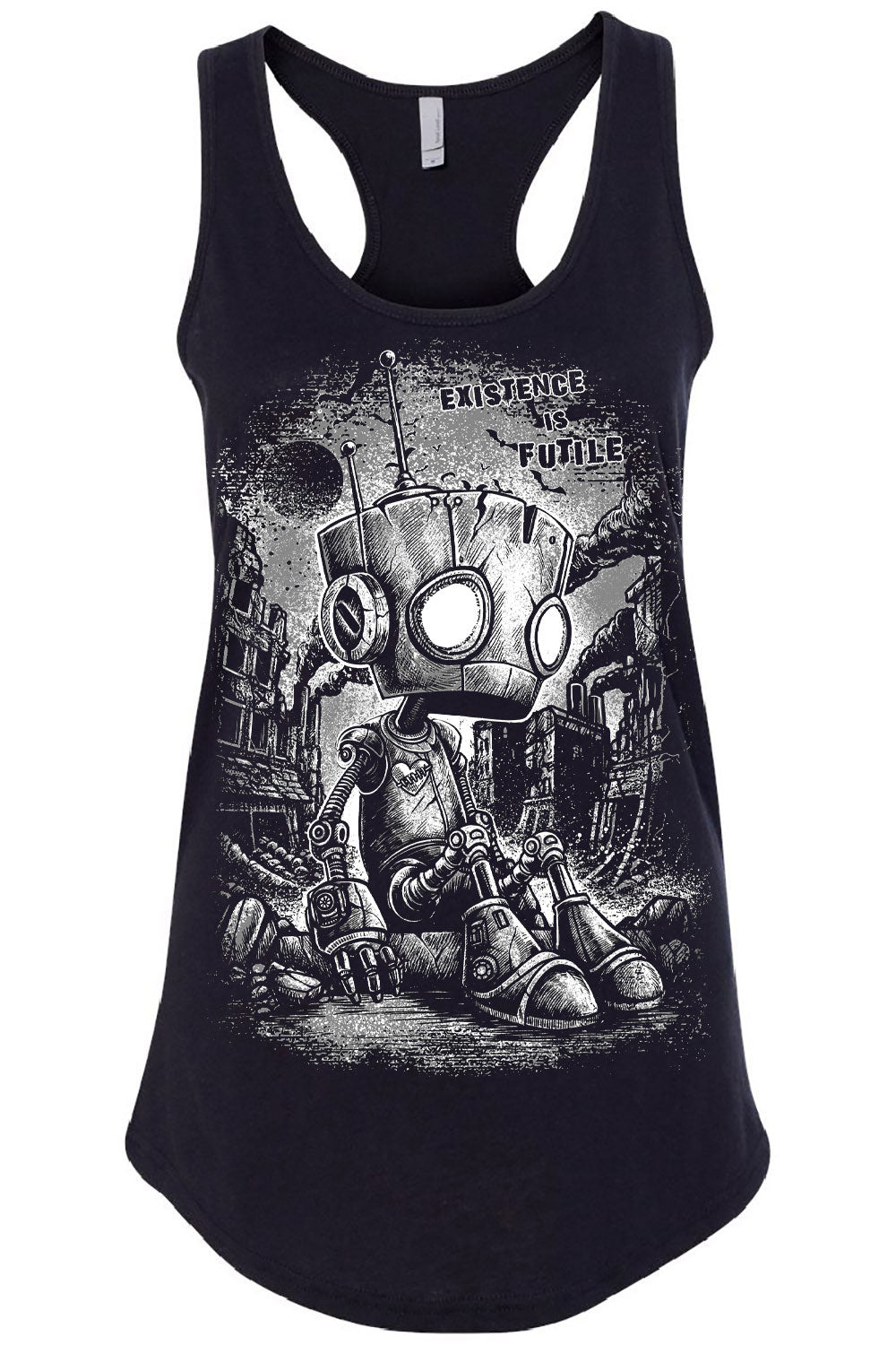 scene girl emo robot shirt