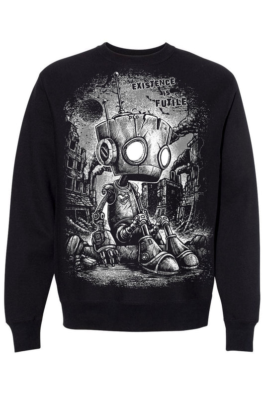 emo robot graphic sweater