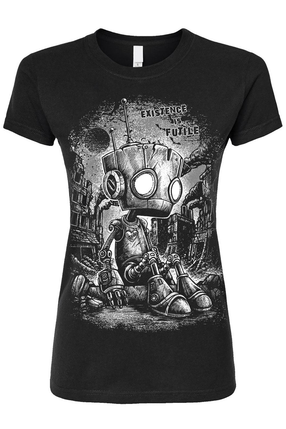dark humor emo boy robot shirt