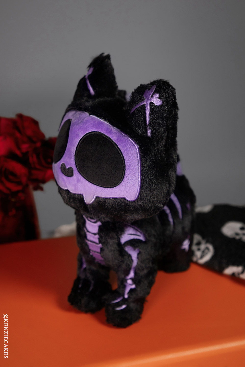 gothic black cat stuffed animal plush 