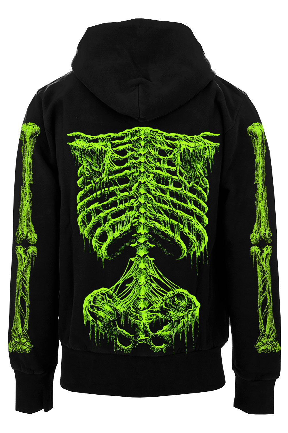 halloween hoodie with bone sleeves