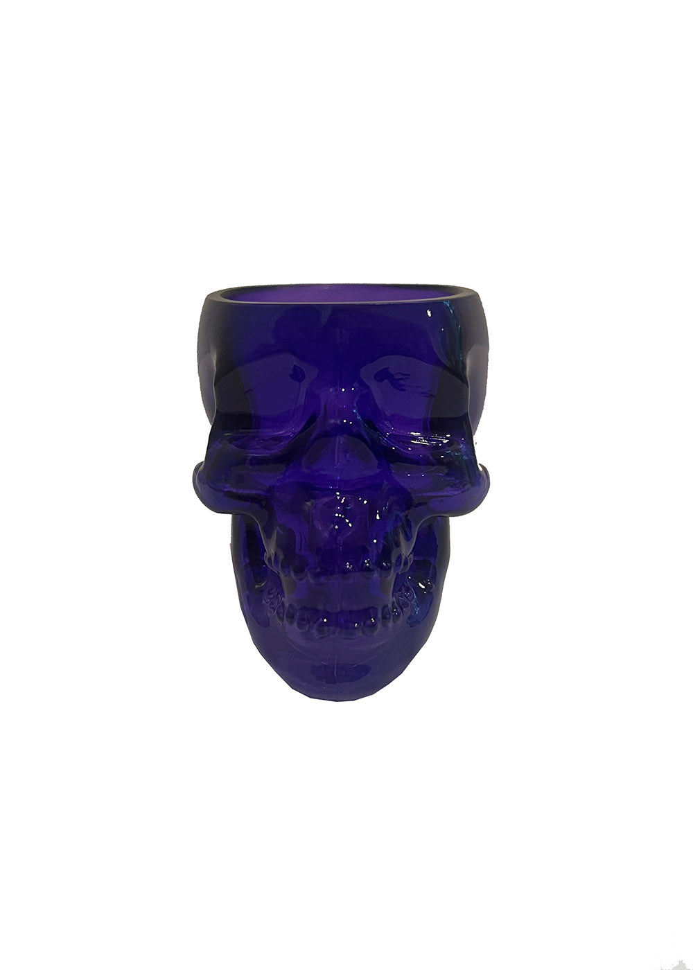 purple skull shaped punk pirate glass