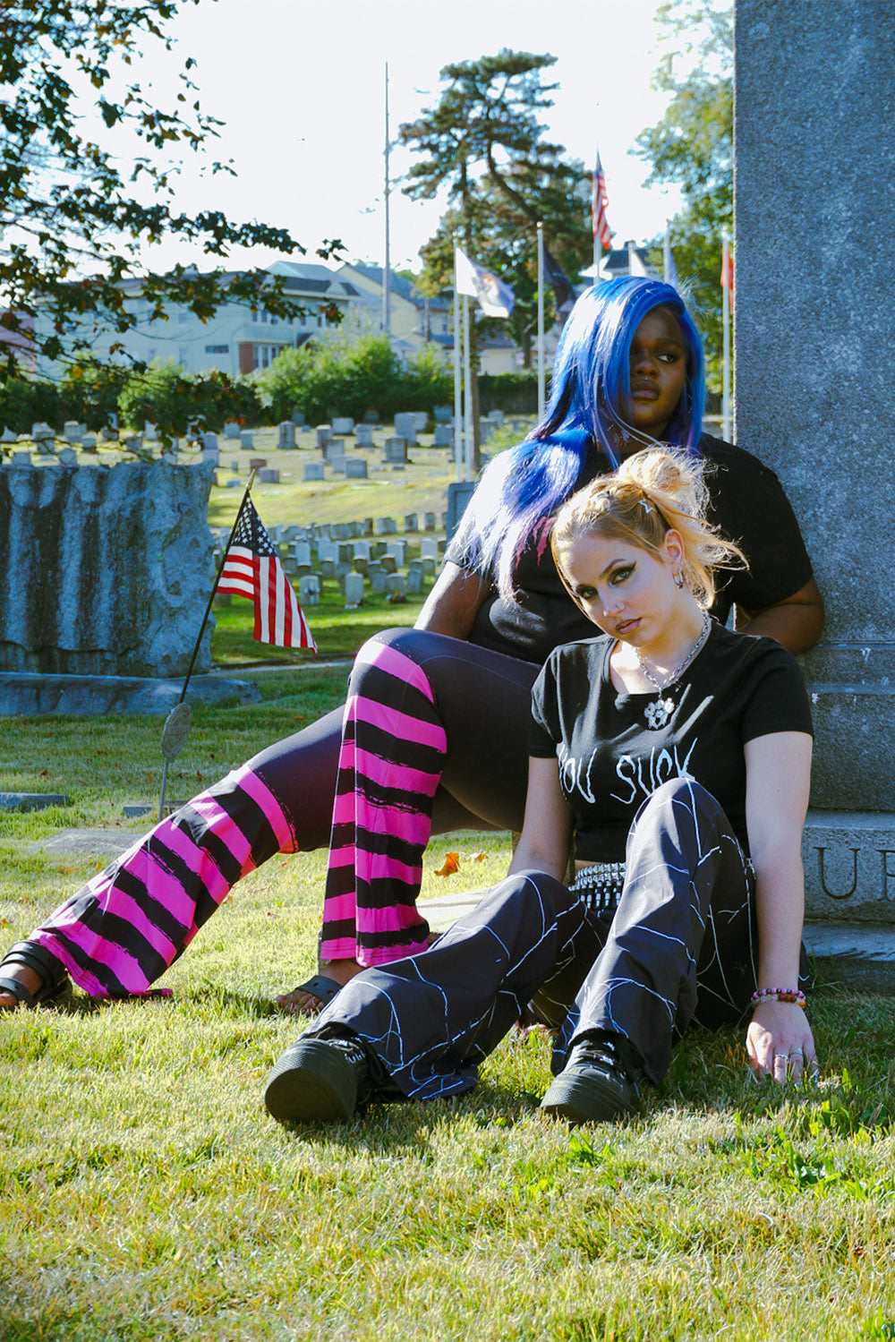 womens high waisted emo leggings with pockets 