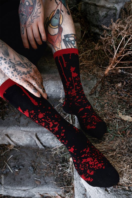 mens knitted skater socks