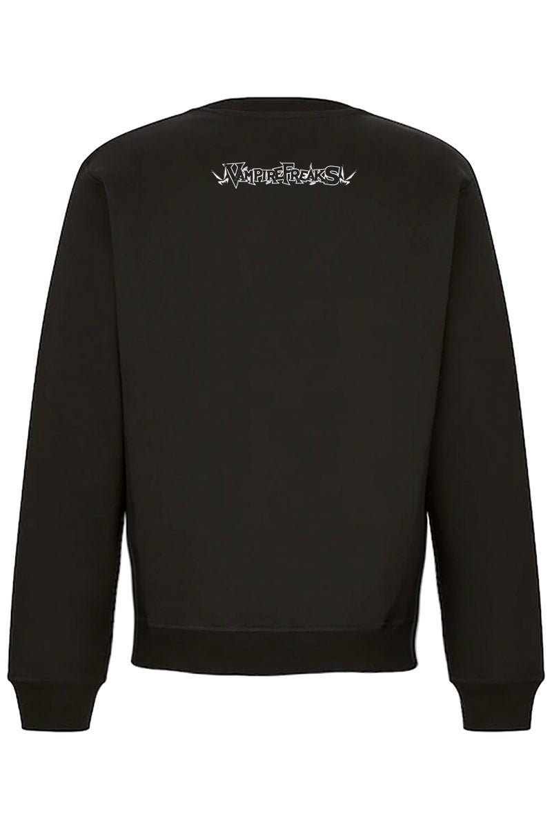 horror sweatshirt with vampirefreaks logo on the back