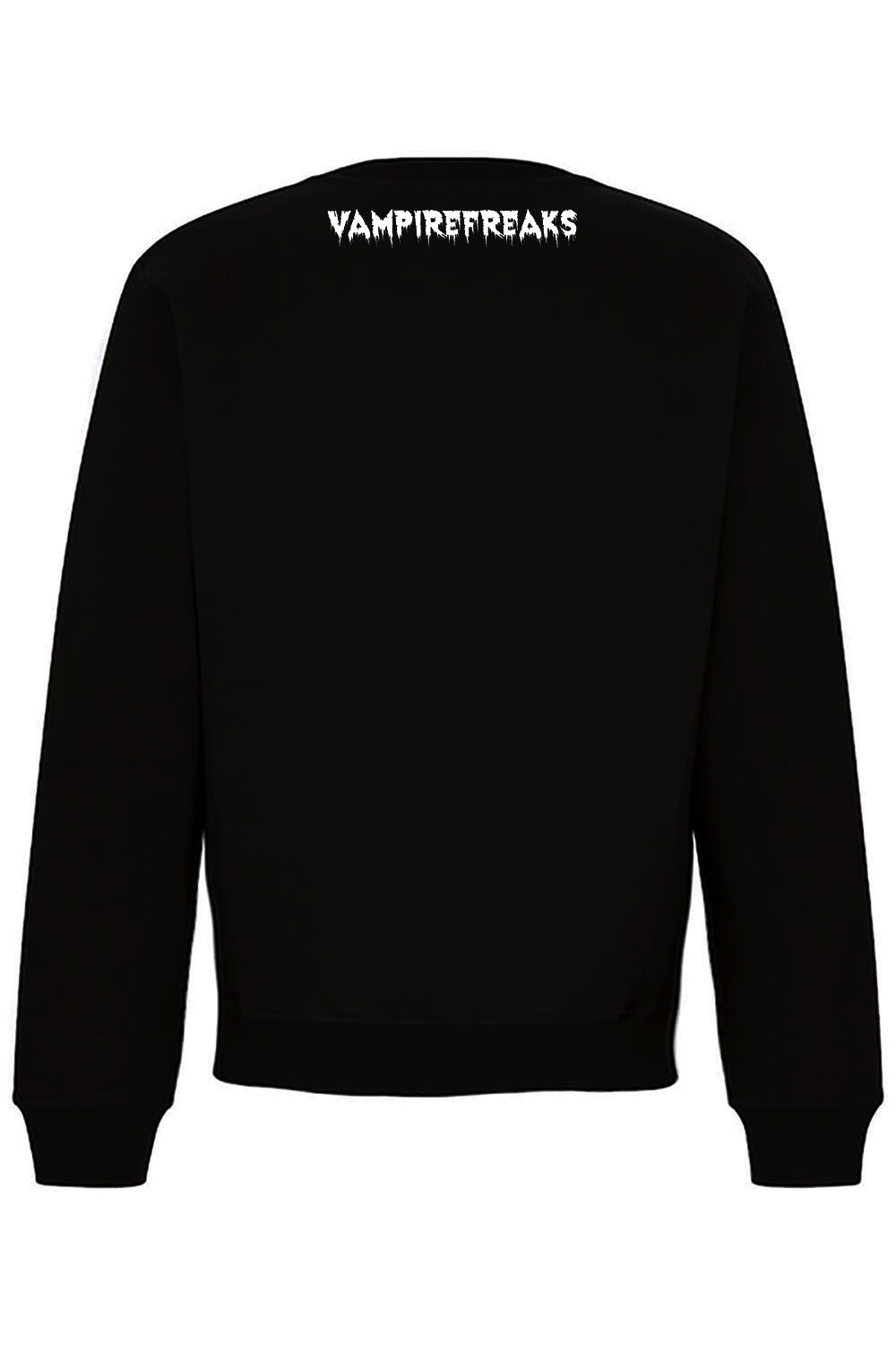 gothic black cotton skeleton sweatshirt with VF logo 