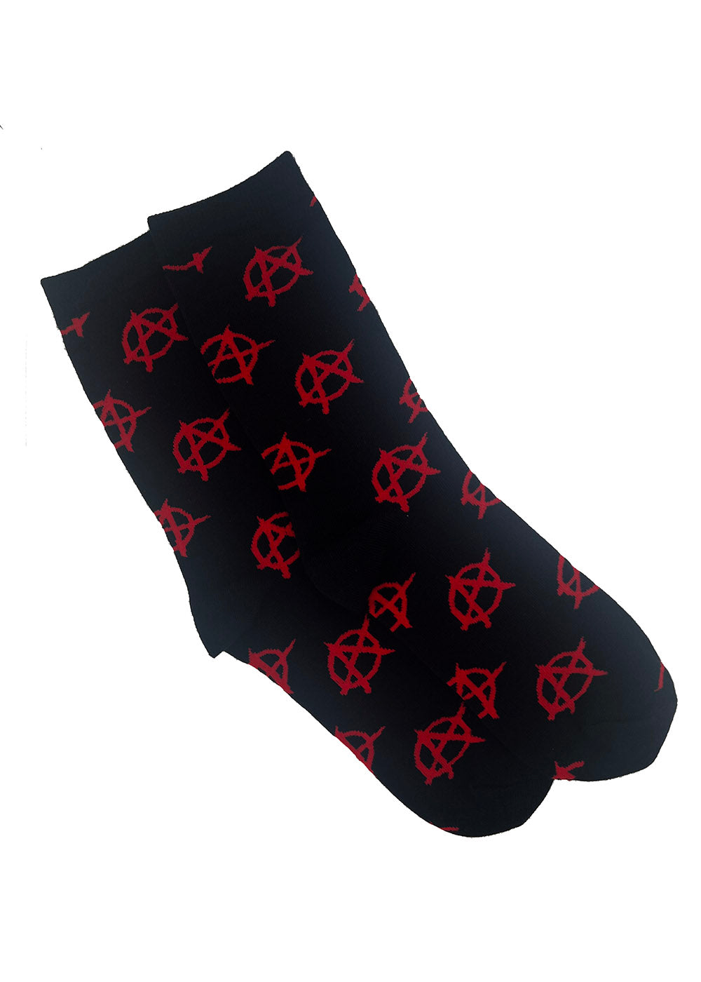 black and red gothic socks