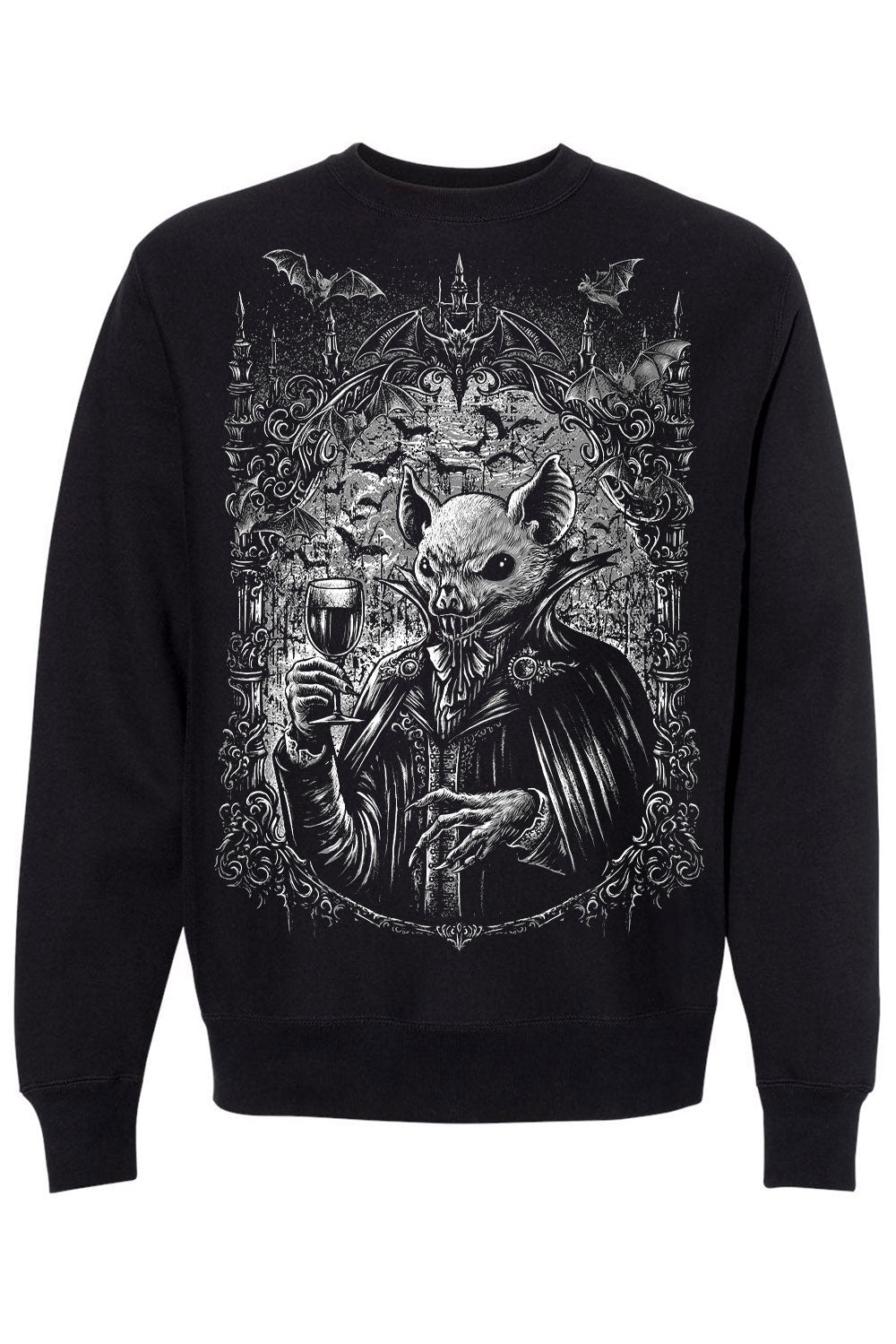 vampire goth bat sweatshirt