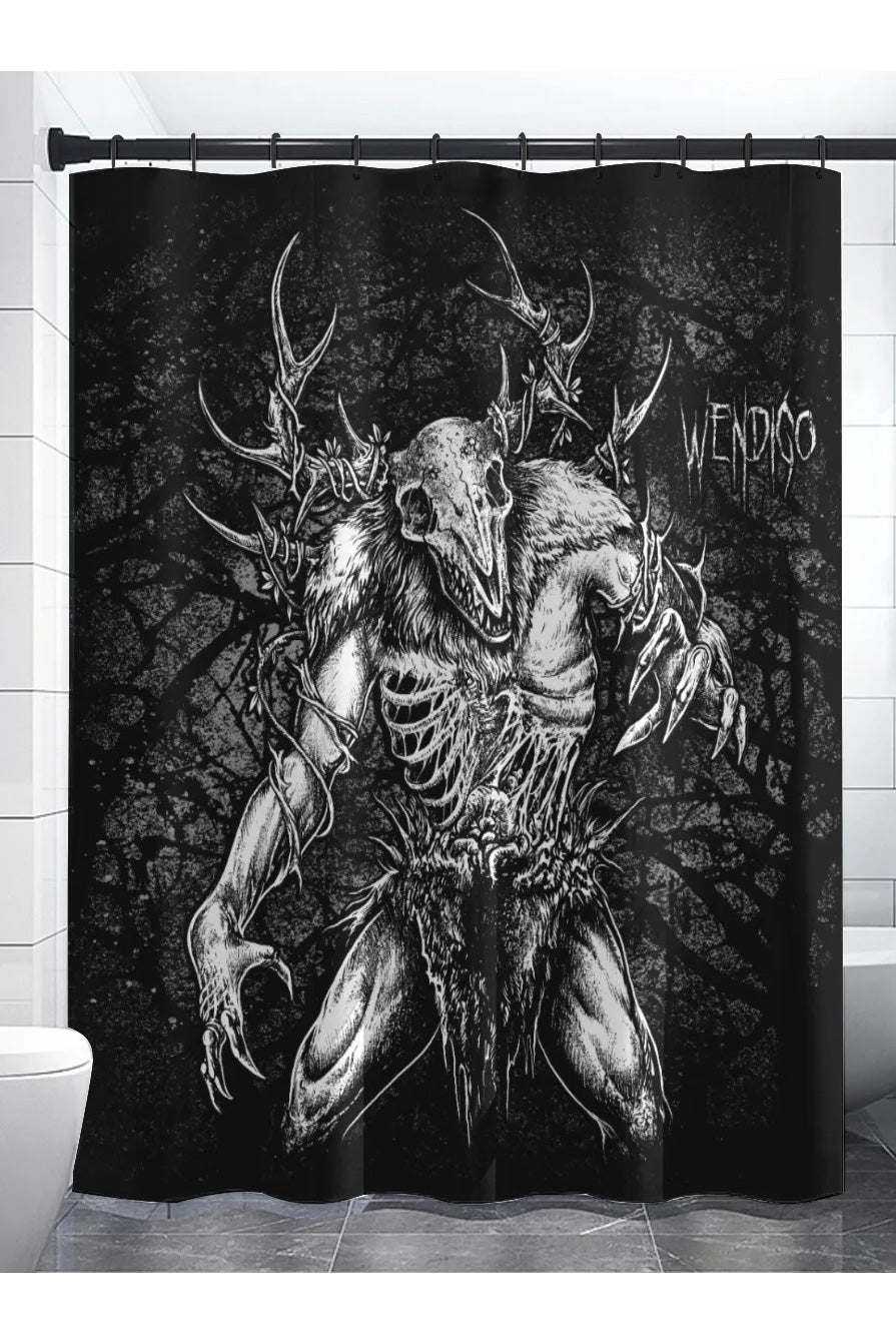 wendigo occult shower curtain